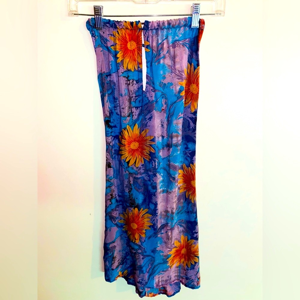 Indie Ella Colorful Sunflower Backless Mini Dress Size Small